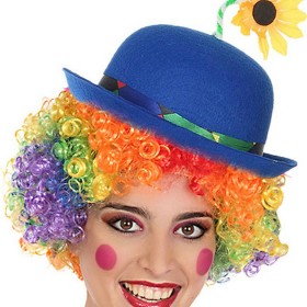 Chapeau de clown Bleu Multicouleur