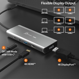 Hub USB j5create JCD401-N Plateado