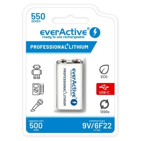 Pilas Recargables EverActive EVHR22-550C 9 V
