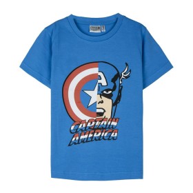Camiseta de Manga Corta Infantil The Avengers Azul