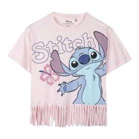Camiseta de Manga Corta Infantil Stitch Azul