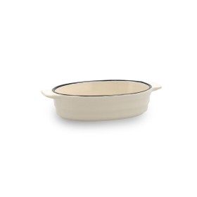 Kochtopf Quid Cocco Oval aus Keramik Weiß (18 x 11 x 4 cm)