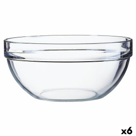 Salad Bowl Luminarc Transparent Glass (Ø 26 cm) (6 Units)