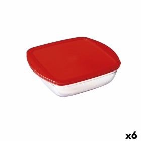 Square Lunch Box with Lid Ô Cuisine Cook & Store Red 1 L 20 x
