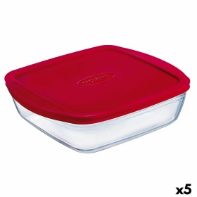 Rectangular Lunchbox with Lid Ô Cuisine Cook&store Ocu Red 2,5