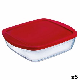 Square Lunch Box with Lid Ô Cuisine Cook&store Ocu Red 2,2 L 25
