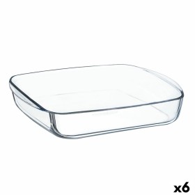 Serving Platter Ô Cuisine Squared 25 x 22 x 5 cm Transparent