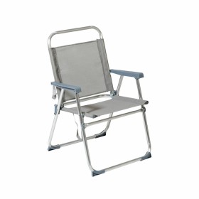 Cadeira de Praia 22 mm Cinzento Alumínio 52 x 56 x 80 cm (52 x