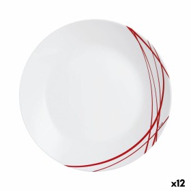 Assiette plate Arcopal Domitille Rojo Bicolore verre 25 cm (12