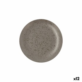 Plato Llano Ariane Oxide Cerámica Gris (Ø 21 cm) (12 Unidades)