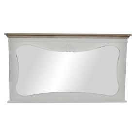 Espejo de pared DKD Home Decor Blanco Madera Natural 105 x 64 x