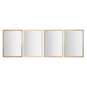 Espejo de pared Home ESPRIT Blanco Marrón Beige Gris Cristal