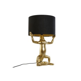 Lámpara de mesa Home ESPRIT Negro Dorado Resina 50 W 220 V 31 x