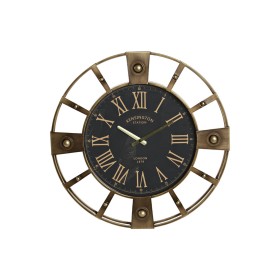 Reloj de Pared Home ESPRIT Negro Dorado Hierro Vintage 60 x 8 x