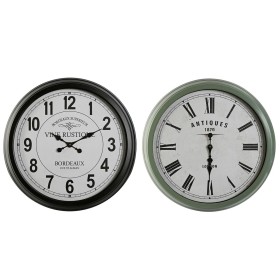 Reloj de Pared Home ESPRIT Negro Verde Metal Cristal 70 x 9 x