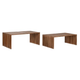 Juego de 2 mesas Home ESPRIT Natural madera de teca 116 x 60 x