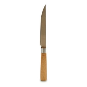 Cuchillo de Cocina Marrón Plateado Bambú Acero Inoxidable 2 x
