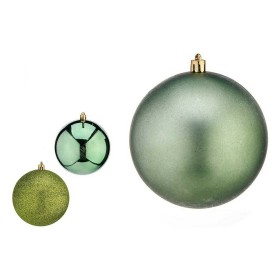 Bolas de Navidad Ø 10 cm 6 Unidades Verde Plástico
