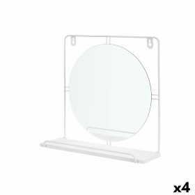 Espejo con Soporte Blanco Metal Madera MDF 33,7 x 30 x 10 cm (4