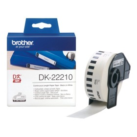 Papel Continuo para Impresoras Brother DK-22210 29 x 30,48 mm