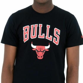 Basketball-T-Shirt New Era Team Logo Chicago Bulls Schwarz