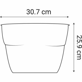 Maceta EDA 77,3 x 30,7 x 25,9 cm Antracita Gris oscuro Plástico