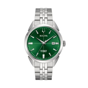 Reloj Hombre Bulova 96B424 Verde Plateado