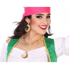 Conjunto Collar y Pendientes Accesorio para Disfraz Dorado Árabe