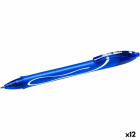 Bolígrafo de gel Bic Gel-ocity Quick Dry Azul 0,3 mm (12