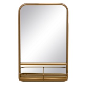 Espejo de pared 31 x 9,5 x 47 cm Dorado Metal