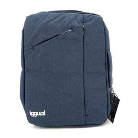 Laptop Backpack iggual IGG317051 Impermeable Anti-theft Blue