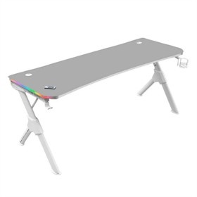 Schreibtisch Mars Gaming MGDXLRGBW LED RGB Weiß Stahl 160 x 60