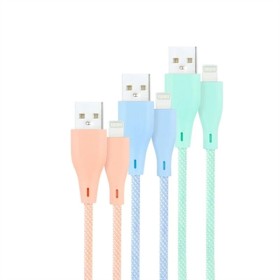 Cable USB a Lightning NANOCABLE 10.10.0401-CO1 1 m Malla Azul