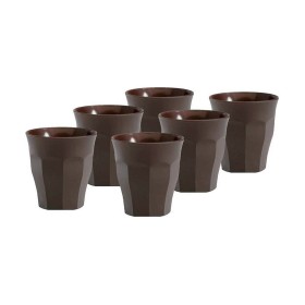 Set de Vasos Duralex Picardie Marrón 90 ml Ø 6,5 x 6,7 cm (6