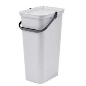 Cubo de Basura para Reciclaje Tontarelli Moda Blanco 38 L