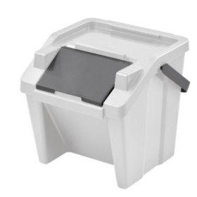 Cubo de Basura para Reciclaje Tontarelli Moda Blanco 28 L