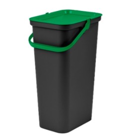 Cubo de Basura para Reciclaje Tontarelli Moda 24 L Negro