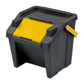 Cubo de Basura para Reciclaje Tontarelli Moda Amarillo 28 L