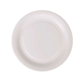 Conjunto de pratos Algon Branco Cartão Descartáveis 23 cm 100