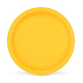 Conjunto de pratos Algon Cartão Descartáveis Amarelo 10