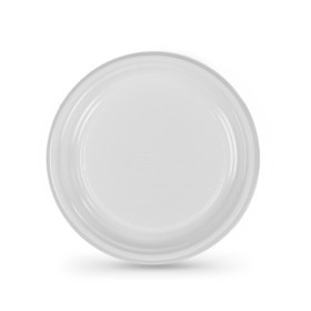 Set de platos reutilizables Algon Redondo Blanco Plástico 17 cm