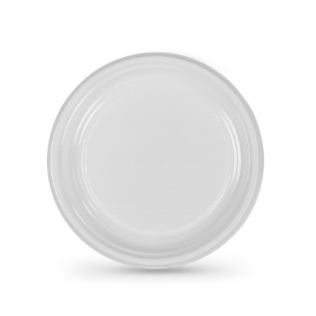 Set de platos reutilizables Algon Redondo Blanco Plástico 17 cm