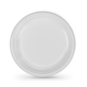 Set de platos reutilizables Algon Redondo Blanco 20,5 x 2 cm