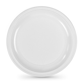 Conjunto de pratos reutilizáveis Algon Redondo Branco 28 cm