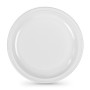 Set de platos reutilizables Algon Redondo Blanco 28 cm Plástico