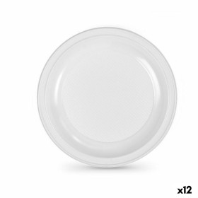 Conjunto de pratos reutilizáveis Algon Branco Plástico 28 cm