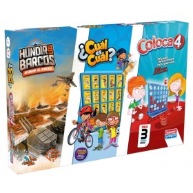 Board game Falomir Coloca 4, Hundir los Barcos y Cuál es cuál
