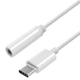 Adaptador USB C a Jack 3.5 mm Aisens A109-0384 Blanco 15 cm