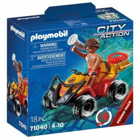 Playset Playmobil City Action Rescue Quad 18 Piezas 71040