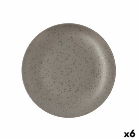 Assiette plate Ariane Oxide Céramique Gris Ø 27 cm (6 Unités)